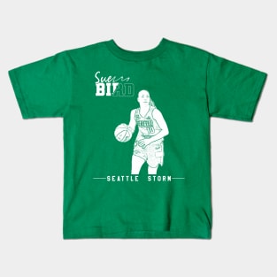 Sue bird || WNBA || White retro Kids T-Shirt